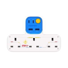 1-Charge Work Flow T-shaped Extension 3 Outlet with USB