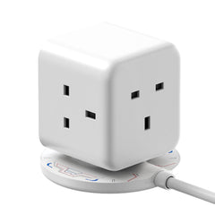 1-Charge Work Flow 3-Outlet GaN Power Cube 25W with USB Ports