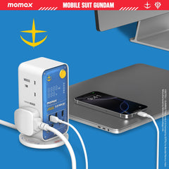 1-Charge Work Flow 6-Outlet GaN Power Tower 35W with USB Ports