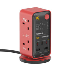 1-Charge Work Flow 6-Outlet GaN Power Tower 35W with USB Ports