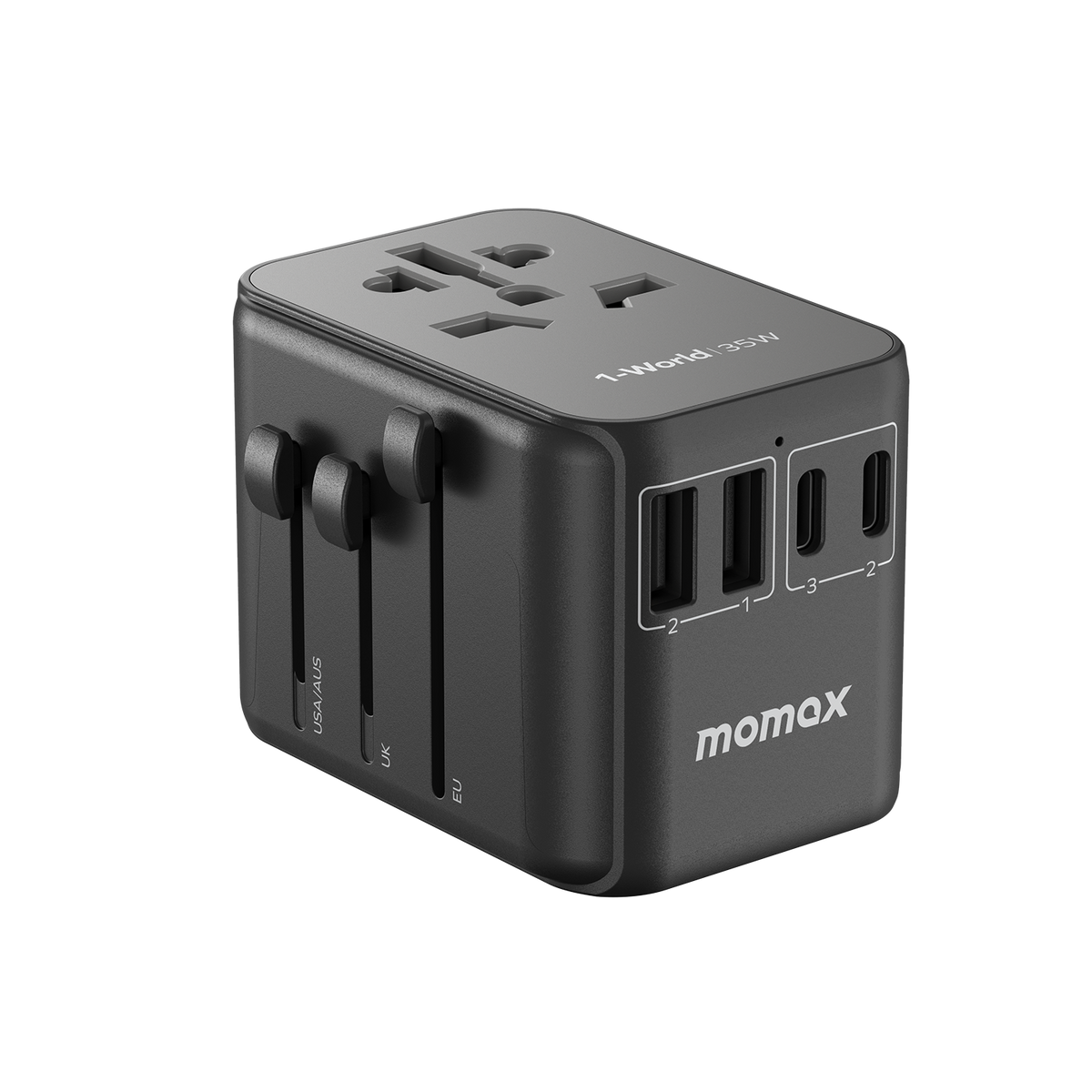 1-World PD35W 5 ports + AC Travel Adapter