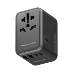 1-World Universal 5-Port Travel GaN Charger 70W