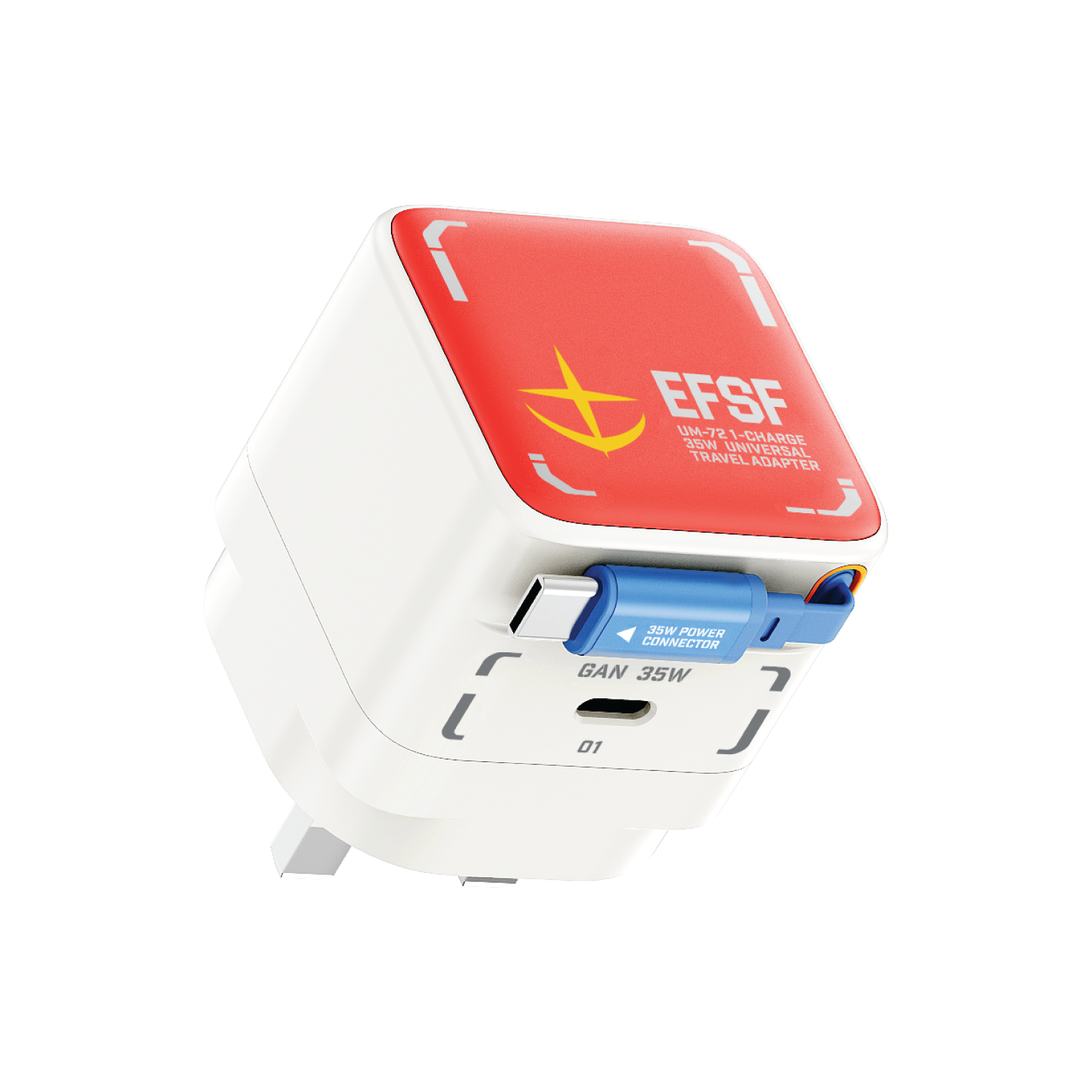 1-Charge+ 1-Port GaN Charger With Built-In USB-C Cable 35W